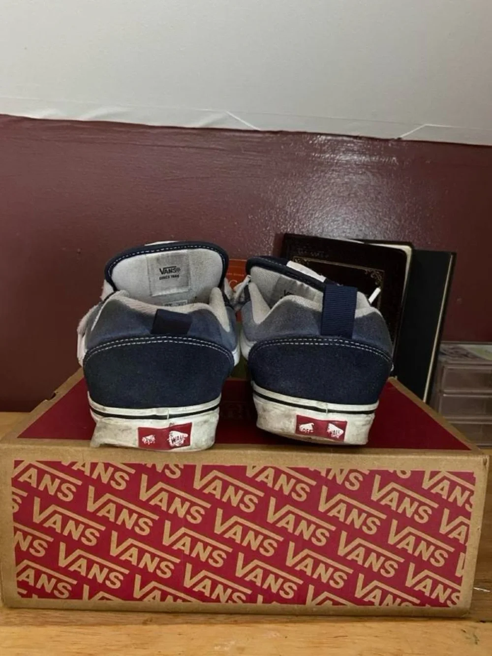 Vans Kids Navy and White Old Skool Sneakers